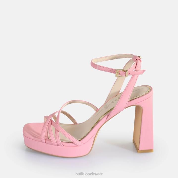 Buffalo Kirschkäfig-Sandalen mit Absatz, vegan 846Z312 Rosa|Sandalen