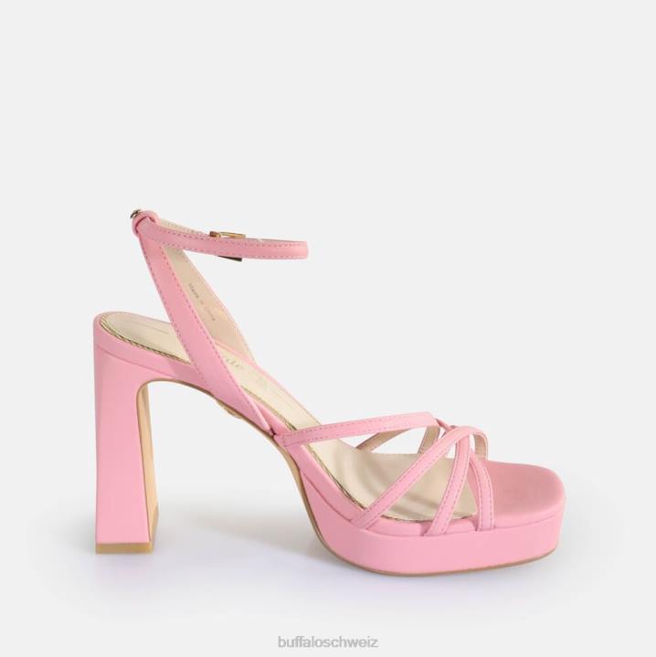 Buffalo Kirschkäfig-Sandalen mit Absatz, vegan 846Z312 Rosa|Sandalen