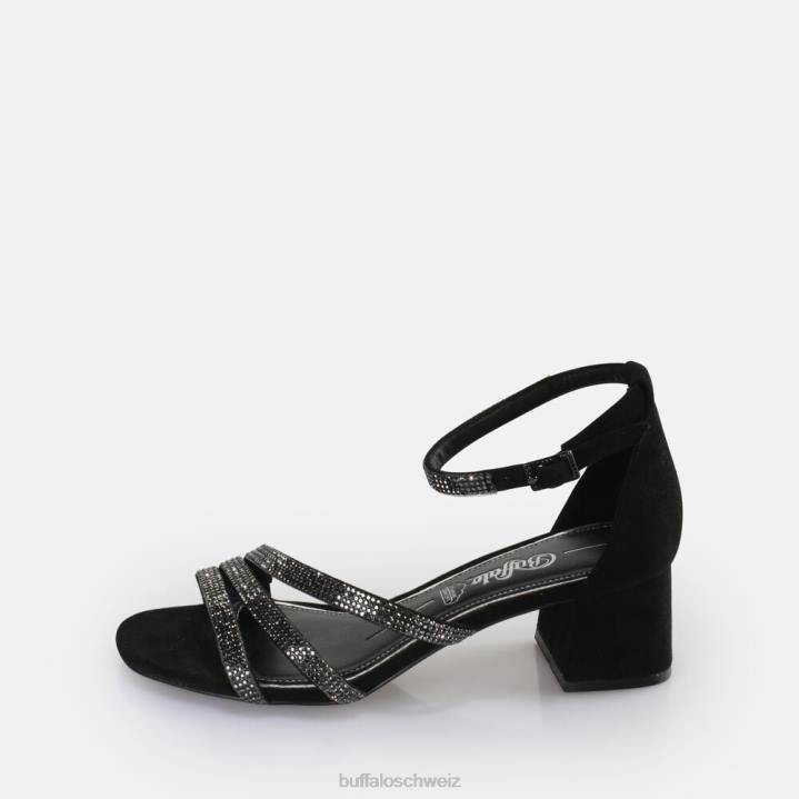 Buffalo Lilly Glam Sandale mit Absatz, vegan 846Z26 Schwarz|Sandalen