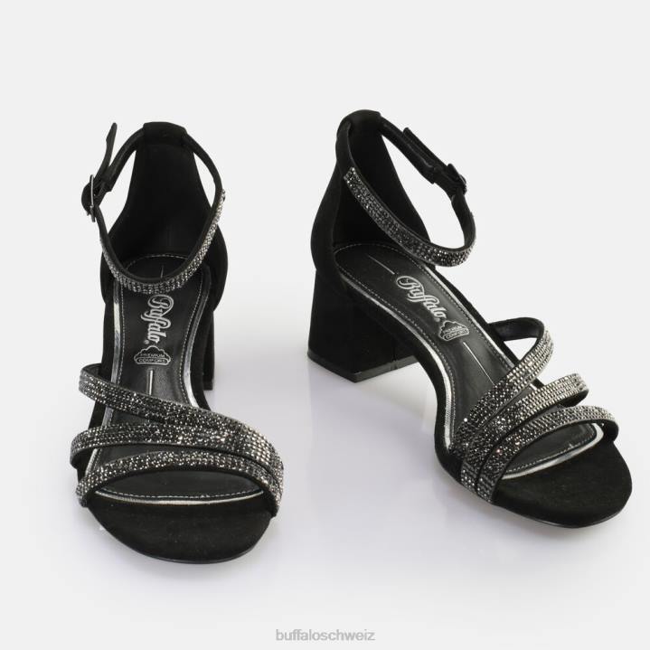 Buffalo Lilly Glam Sandale mit Absatz, vegan 846Z26 Schwarz|Sandalen