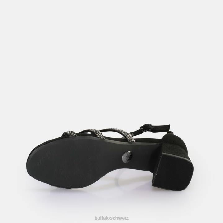 Buffalo Lilly Glam Sandale mit Absatz, vegan 846Z26 Schwarz|Sandalen