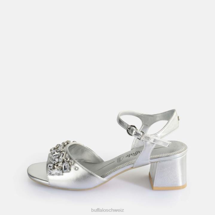 Buffalo Lilly Ice Sandaletten vegan 846Z503 Silber|Sandalen