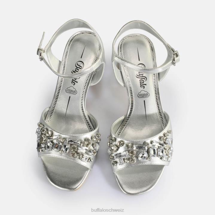Buffalo Lilly Ice Sandaletten vegan 846Z503 Silber|Sandalen