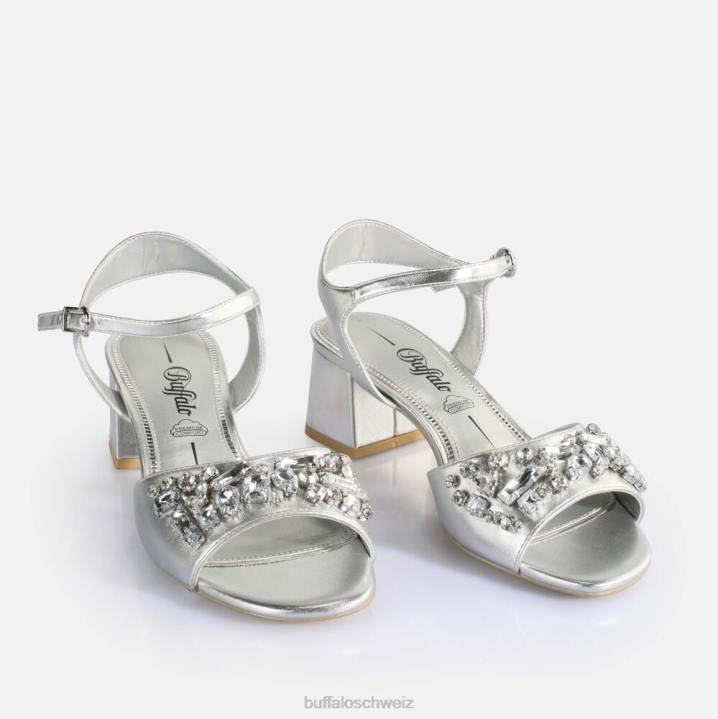 Buffalo Lilly Ice Sandaletten vegan 846Z503 Silber|Sandalen
