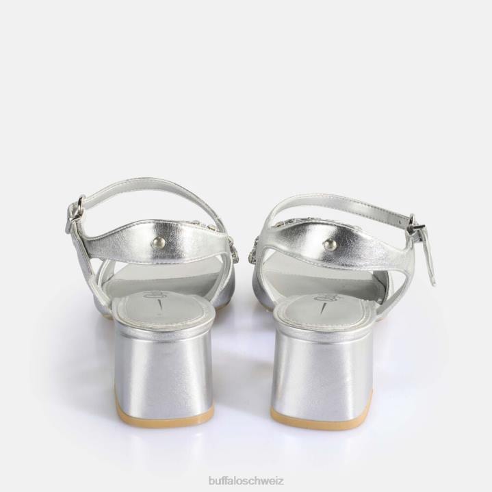 Buffalo Lilly Ice Sandaletten vegan 846Z503 Silber|Sandalen