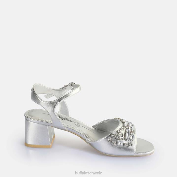 Buffalo Lilly Ice Sandaletten vegan 846Z503 Silber|Sandalen