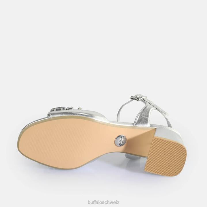 Buffalo Lilly Ice Sandaletten vegan 846Z503 Silber|Sandalen