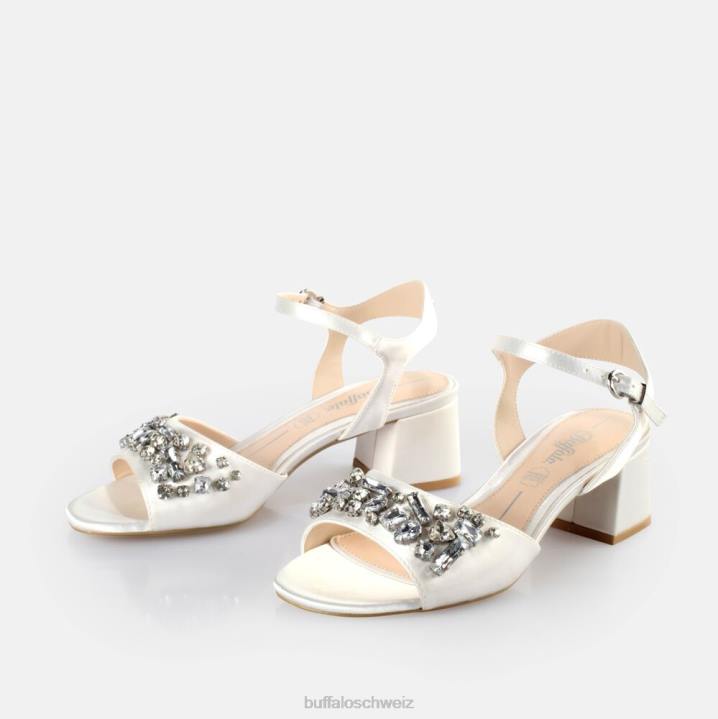 Buffalo Lucy Ice-Sandalen mit Absatz 846Z454 Elfenbein|Sandalen