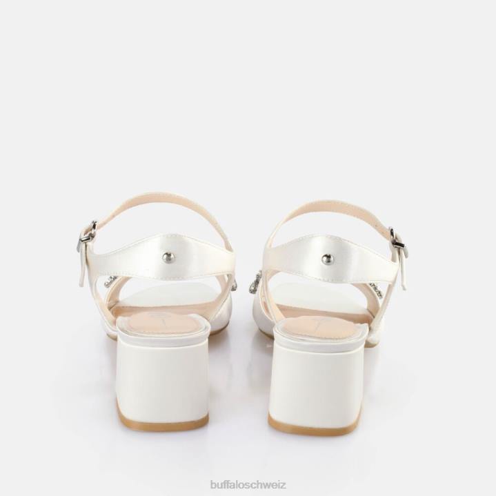 Buffalo Lucy Ice-Sandalen mit Absatz 846Z454 Elfenbein|Sandalen