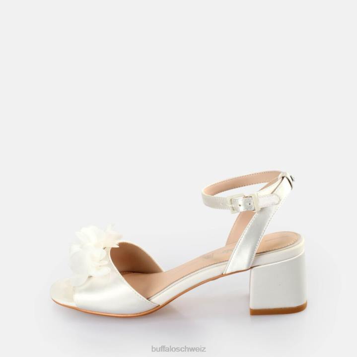 Buffalo Lucy Rose-Sandalen mit Absatz 846Z11 Elfenbein|Sandalen