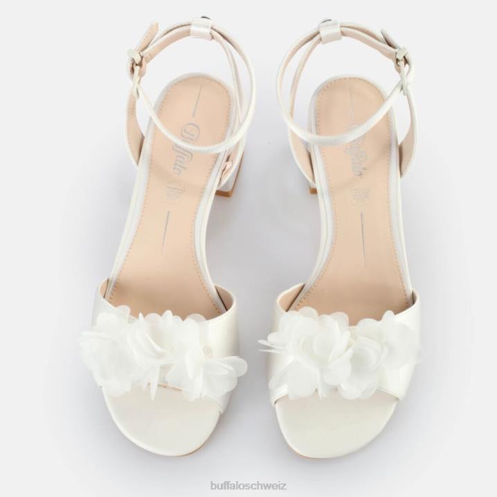 Buffalo Lucy Rose-Sandalen mit Absatz 846Z11 Elfenbein|Sandalen