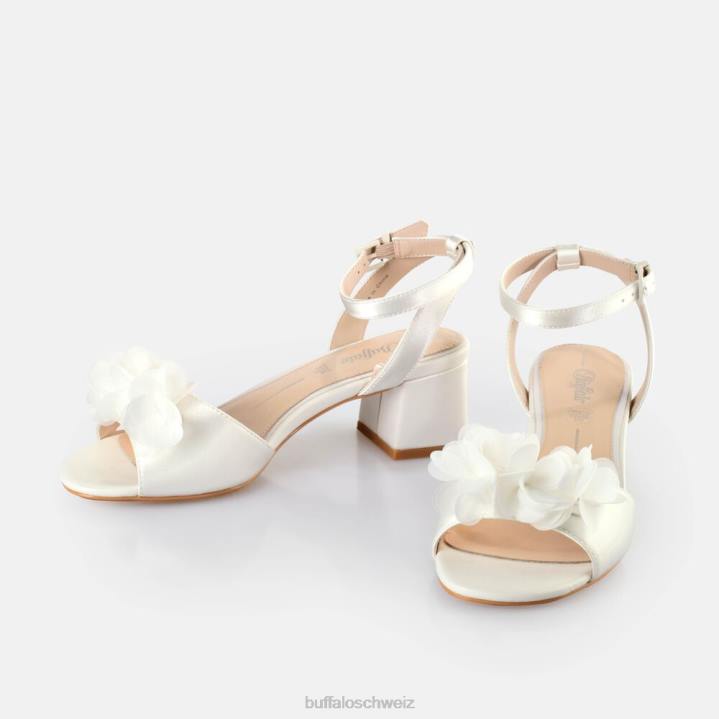 Buffalo Lucy Rose-Sandalen mit Absatz 846Z11 Elfenbein|Sandalen