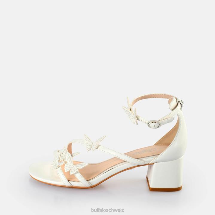 Buffalo Lucy-Sandalen mit Schmetterlingsabsatz 846Z646 Weiss|Sandalen