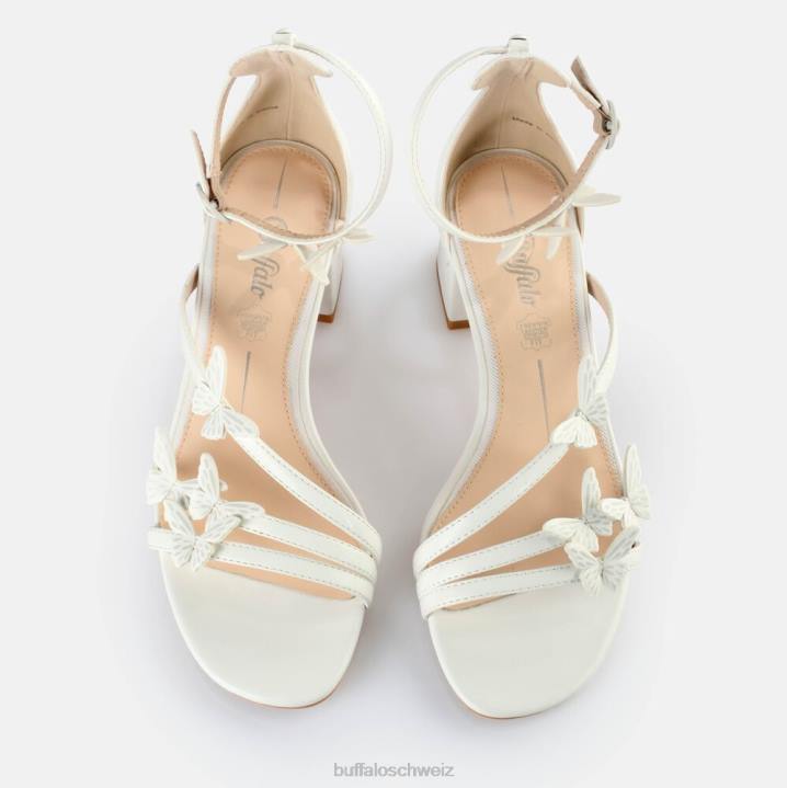 Buffalo Lucy-Sandalen mit Schmetterlingsabsatz 846Z646 Weiss|Sandalen