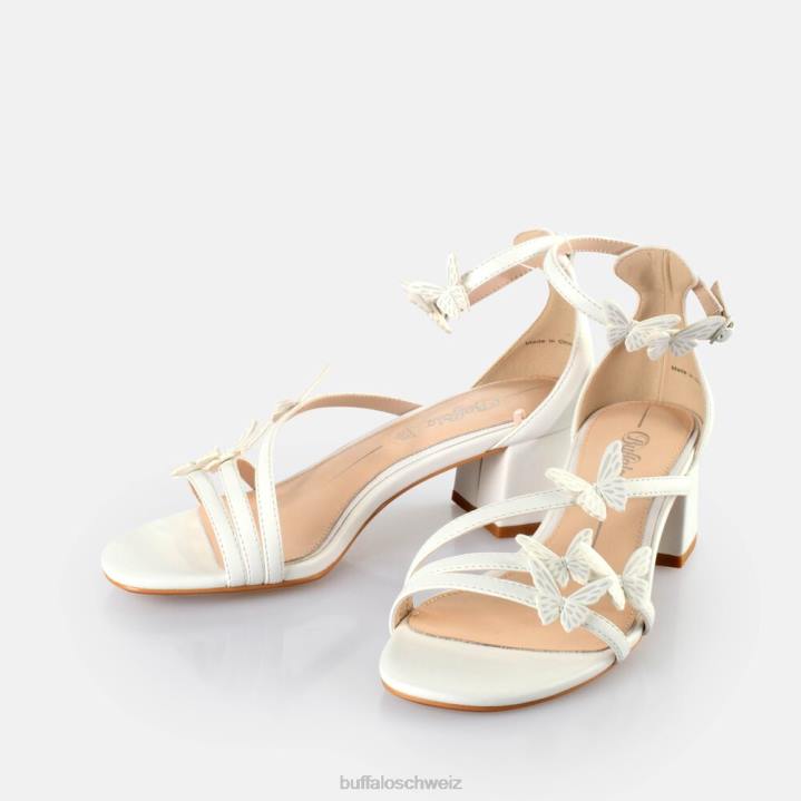 Buffalo Lucy-Sandalen mit Schmetterlingsabsatz 846Z646 Weiss|Sandalen