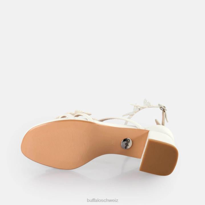 Buffalo Lucy-Sandalen mit Schmetterlingsabsatz 846Z646 Weiss|Sandalen