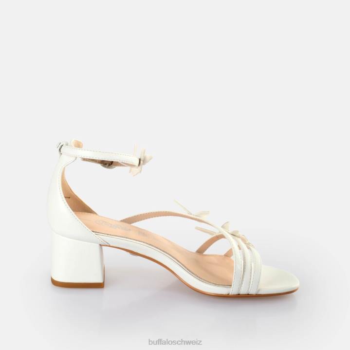 Buffalo Lucy-Sandalen mit Schmetterlingsabsatz 846Z646 Weiss|Sandalen