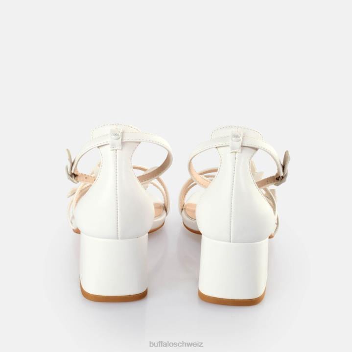 Buffalo Lucy-Sandalen mit Schmetterlingsabsatz 846Z646 Weiss|Sandalen