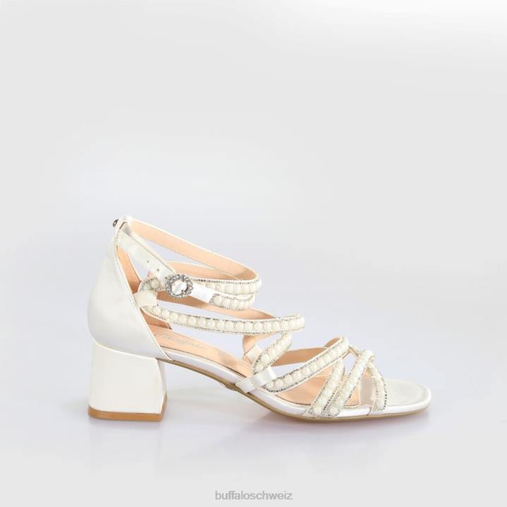 Buffalo Lucy Shine Sandaletten mit Absatz 846Z280 Elfenbein|Sandalen