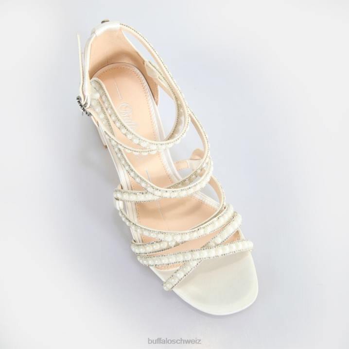 Buffalo Lucy Shine Sandaletten mit Absatz 846Z280 Elfenbein|Sandalen