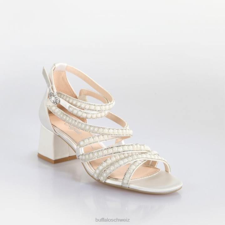 Buffalo Lucy Shine Sandaletten mit Absatz 846Z280 Elfenbein|Sandalen