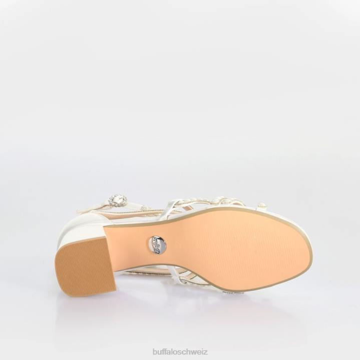 Buffalo Lucy Shine Sandaletten mit Absatz 846Z280 Elfenbein|Sandalen