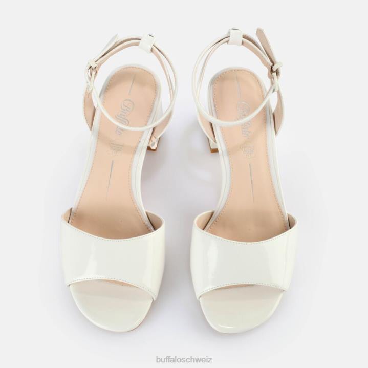Buffalo Lucy schicke Sandaletten mit Absatz 846Z356 Weiss|Sandalen