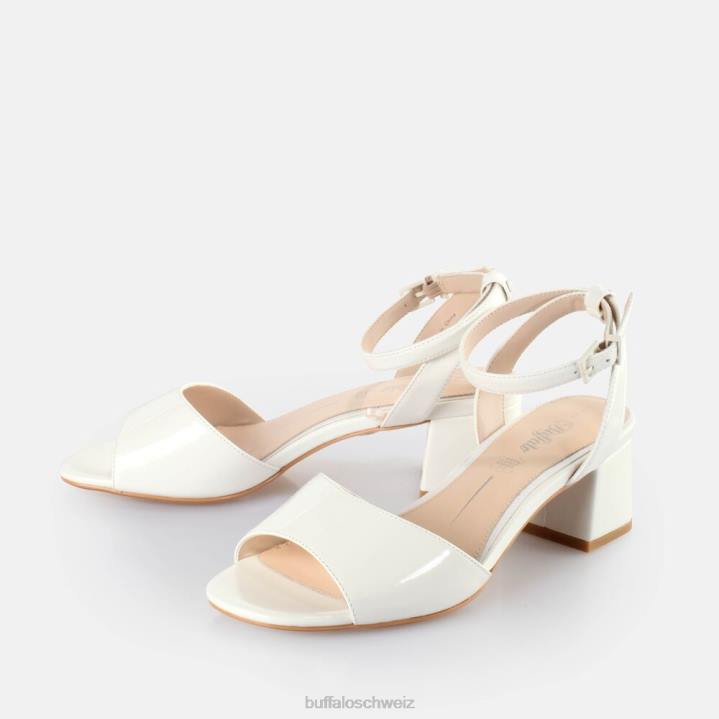 Buffalo Lucy schicke Sandaletten mit Absatz 846Z356 Weiss|Sandalen