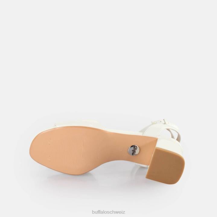 Buffalo Lucy schicke Sandaletten mit Absatz 846Z356 Weiss|Sandalen