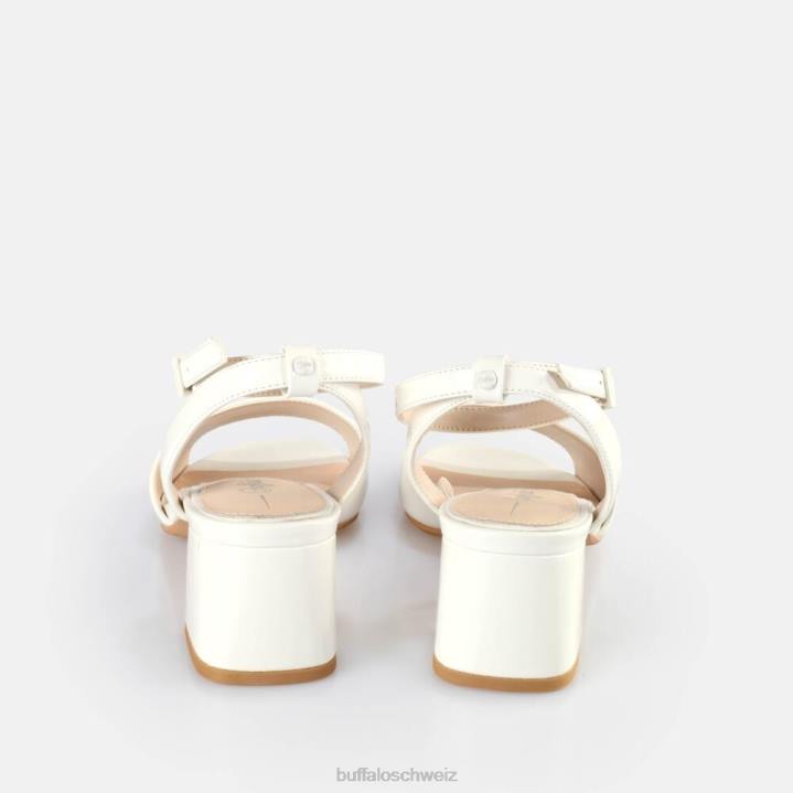 Buffalo Lucy schicke Sandaletten mit Absatz 846Z356 Weiss|Sandalen
