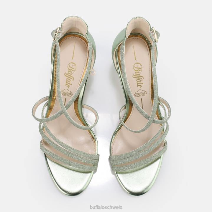 Buffalo Makai 2 Sandale vegan 846Z494 Grün|Sandalen