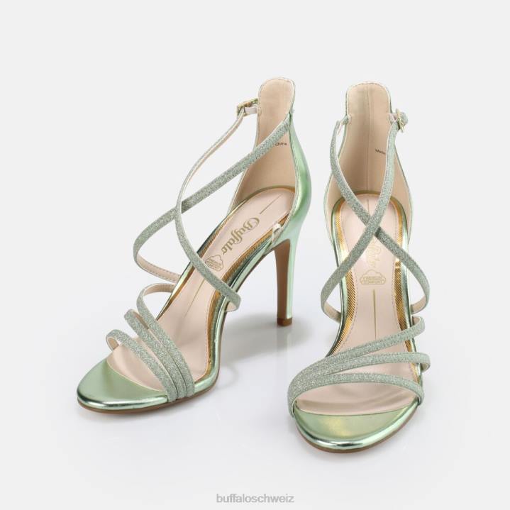 Buffalo Makai 2 Sandale vegan 846Z494 Grün|Sandalen