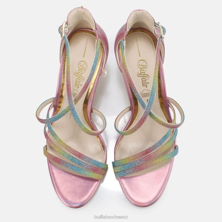 Buffalo Makai 2 Sandale vegan 846Z495 Regenbogen|Sandalen