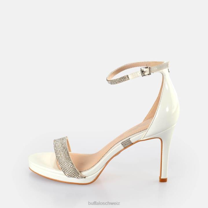 Buffalo Mary Belle-Sandalen mit Absatz 846Z355 Weiss|Sandalen