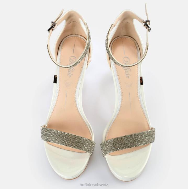 Buffalo Mary Belle-Sandalen mit Absatz 846Z355 Weiss|Sandalen