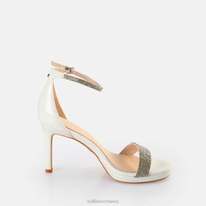 Buffalo Mary Belle-Sandalen mit Absatz 846Z355 Weiss|Sandalen