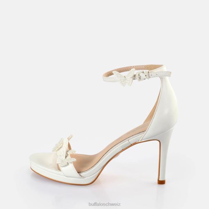 Buffalo Mary-Schmetterlingssandalen mit Absatz 846Z278 Weiss|Sandalen