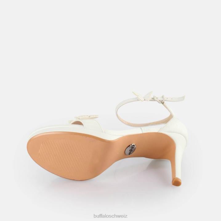 Buffalo Mary-Schmetterlingssandalen mit Absatz 846Z278 Weiss|Sandalen
