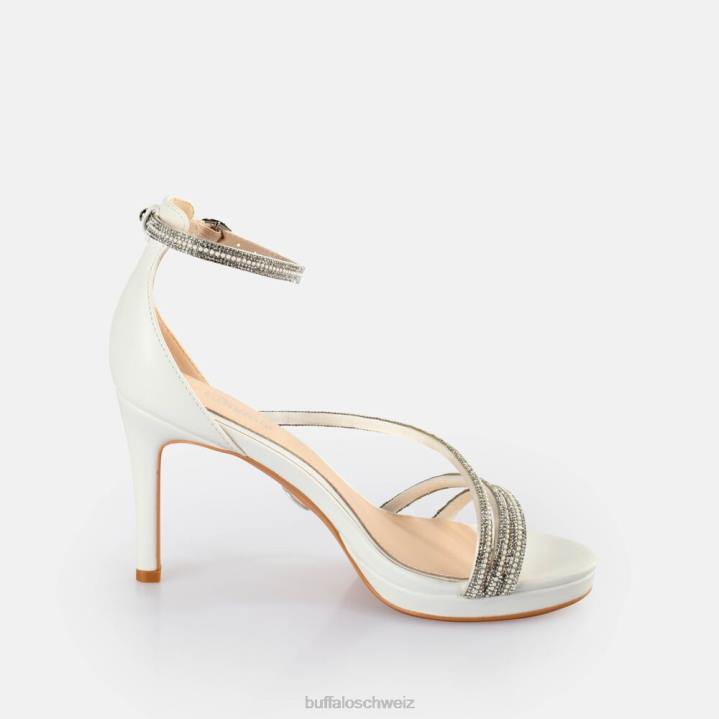 Buffalo Mary Shine-Sandalen mit Absatz 846Z569 Weiss|Sandalen