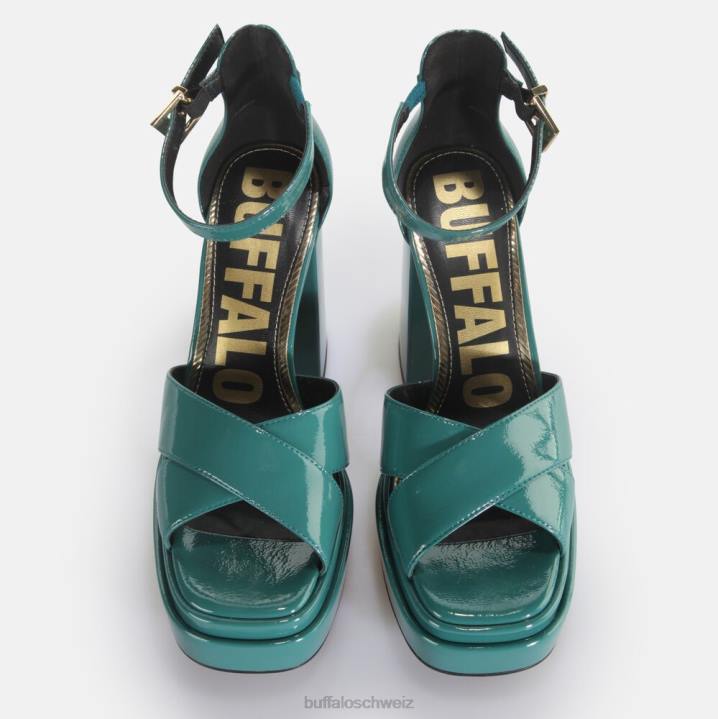 Buffalo May Cross-Sandaletten vegan 846Z455 Benzin|Sandalen