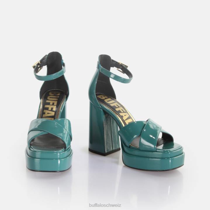 Buffalo May Cross-Sandaletten vegan 846Z455 Benzin|Sandalen