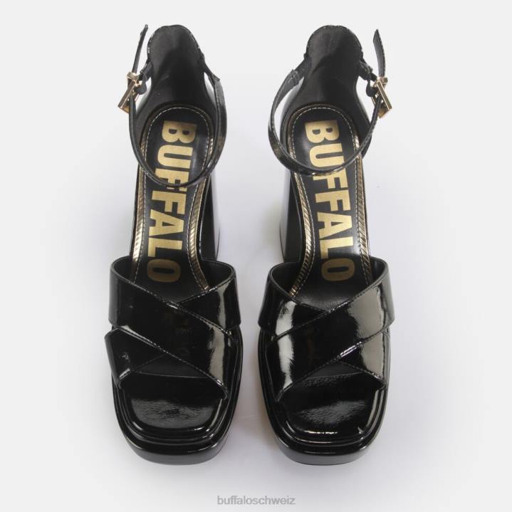 Buffalo May Cross-Sandaletten vegan 846Z456 Schwarz|Sandalen