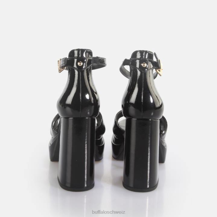 Buffalo May Cross-Sandaletten vegan 846Z456 Schwarz|Sandalen