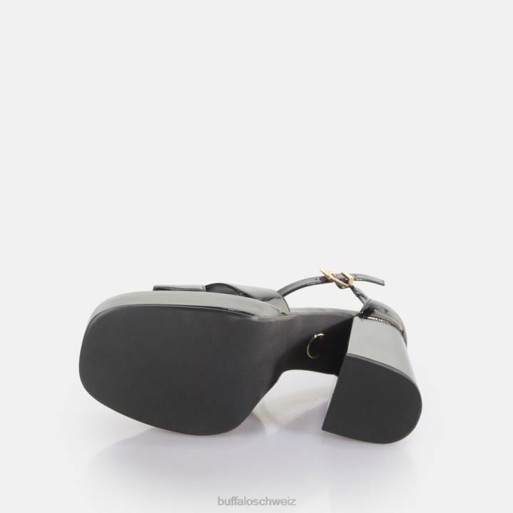 Buffalo May Cross-Sandaletten vegan 846Z456 Schwarz|Sandalen