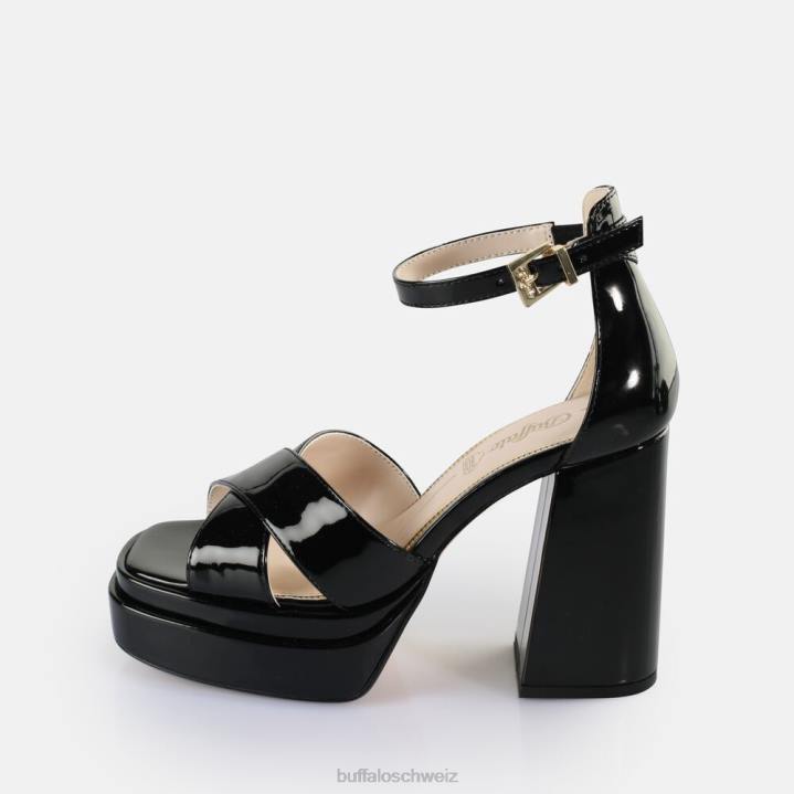 Buffalo May Cross-Sandaletten vegan 846Z526 Schwarz|Sandalen
