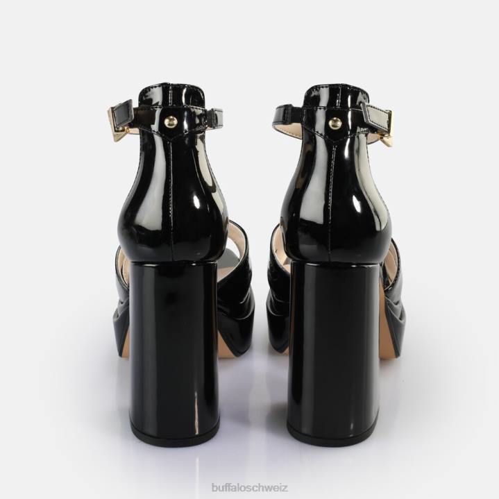 Buffalo May Cross-Sandaletten vegan 846Z526 Schwarz|Sandalen