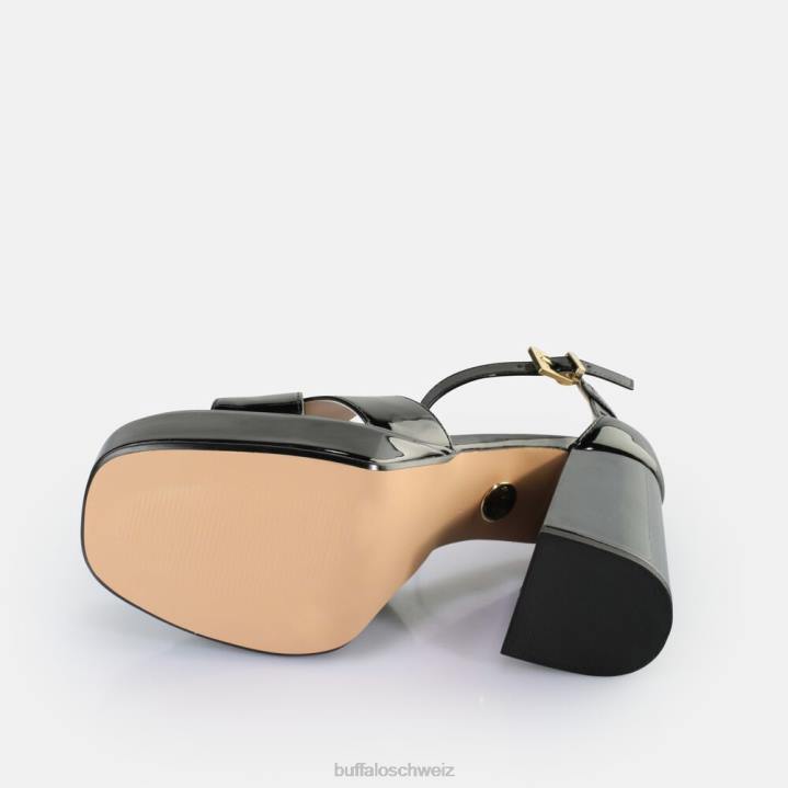 Buffalo May Cross-Sandaletten vegan 846Z526 Schwarz|Sandalen