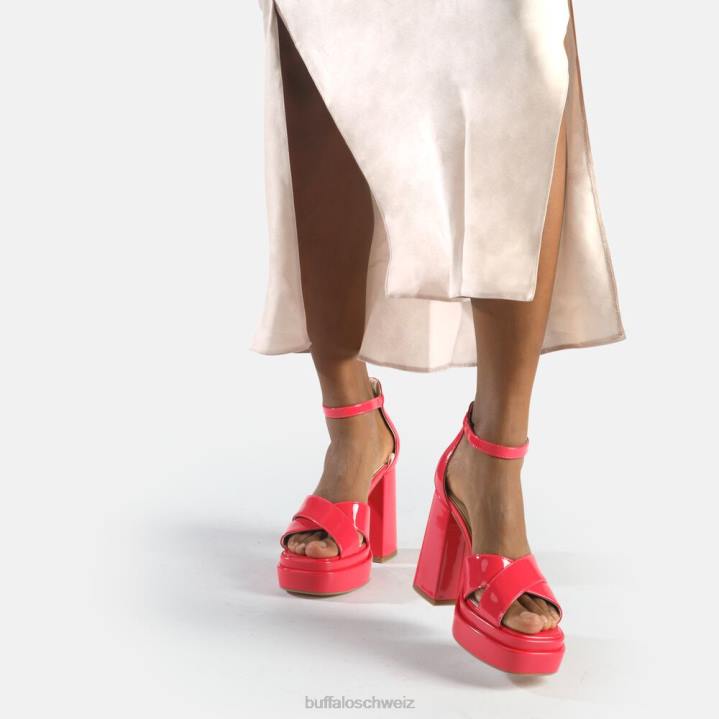 Buffalo May Cross-Sandaletten vegan 846Z527 heißes Rosa|Sandalen