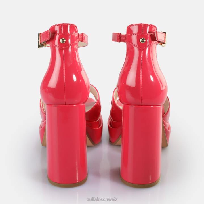 Buffalo May Cross-Sandaletten vegan 846Z527 heißes Rosa|Sandalen