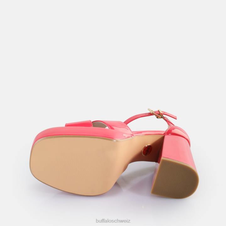 Buffalo May Cross-Sandaletten vegan 846Z527 heißes Rosa|Sandalen